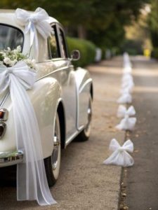 Hoa trang trí xe cưới