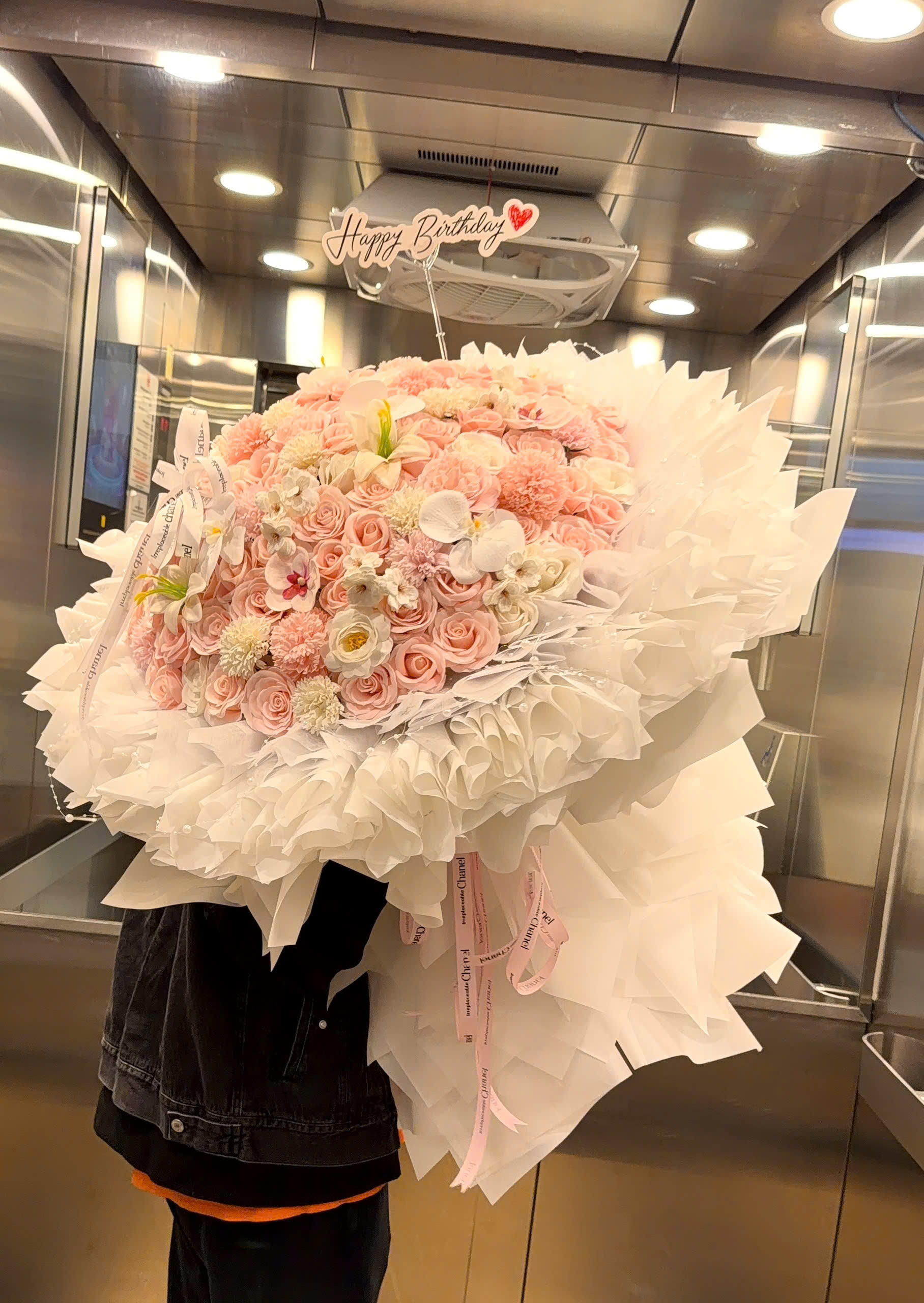 Bó 200 bông sáp thơm cao cấp tone hồng pastel ST20 - Ảnh 3